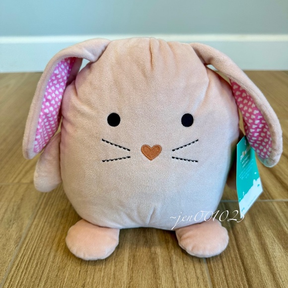 Pillowfort Pink Easter Bunny Mini Weighted Plush - Picture 5 of 7